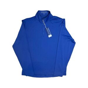 Holderness & Bourne Heathered Navy Blue The Bell Pullover Quarter-Zip Sweater